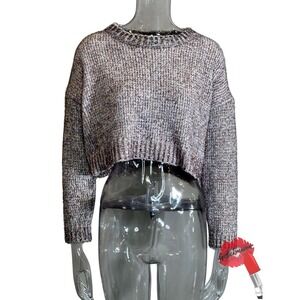 Molly Green Laina Sweater Women Small Cropped Confetti Multi-Color‎